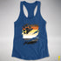 Bear Pride Flag Ripped Reveal Racerback Tank - Royal