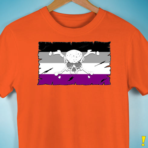 Asexual Pride Pirate Flag Premium Unisex T-Shirt - Orange
