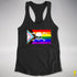 LGBTQ Progress Pride Pirate Flag Racerback Tank - Black