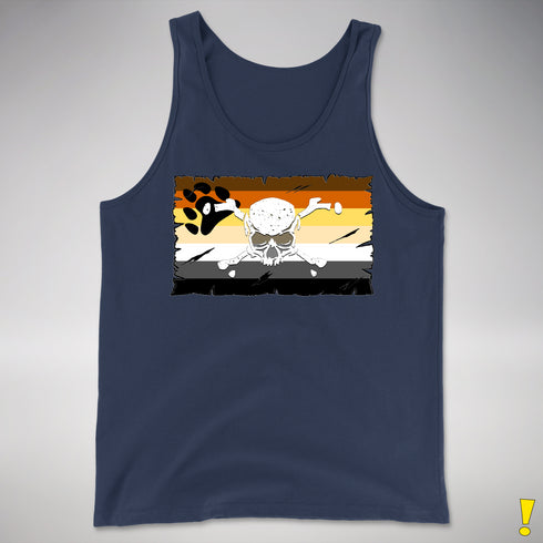 Bear Pride Pirate Flag Premium Tank Top - Navy