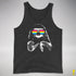 Pride Sloth Pansexual Flag Sunglasses Premium Tank Top - Charcoal Triblend