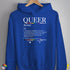 Queer Definition Hoodie - Royal Blue
