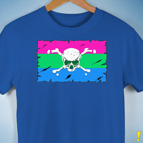 Polysexual Pride Pirate Flag Premium Unisex T-Shirt - Royal Blue