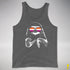 Pride Sloth Lesbian Flag Sunglasses Premium Tank Top - Deep Heather