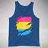 Pansexual Pride Flag Ripped Reveal Premium Tank Top - Royal Blue