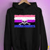Genderfluid Pride Pirate Flag Hoodie - Black