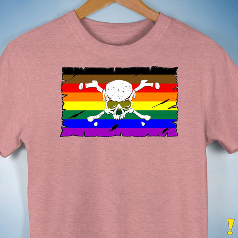 Philly LGBTQ Pride Pirate Flag Premium Unisex T-Shirt - Mauve Heather