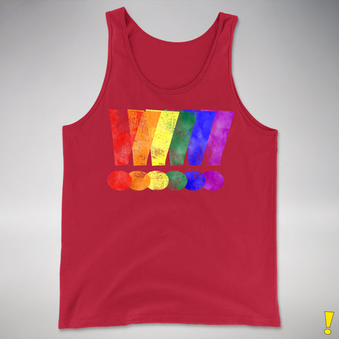 LGBTQ Pride Exclamation Points Premium Tank Top - Red