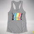 Queer Pride Grunge Exclamation Points Racerback Tank - Heather Grey