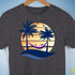 Genderfluid Pride Hammock Summer Beach Sunset Premium Unisex T-Shirt - Dark Grey Heather