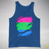 Polysexual Pride Flag Ripped Reveal Premium Tank Top - Royal Blue