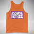 Assume Nothing Lesbian Labrys Pride Flag Premium Tank Top - Orange
