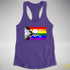 LGBTQ Progress Pride Pirate Flag Racerback Tank - Purple