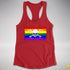 LGBTQ Rainbow Pride Pirate Flag Racerback Tank - Red