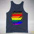 Philly LGBTQ Gay Pride Flag Ripped Reveal Premium Tank Top - Navy