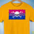 Bisexual Pride Pirate Flag Premium Unisex T-Shirt - Gold