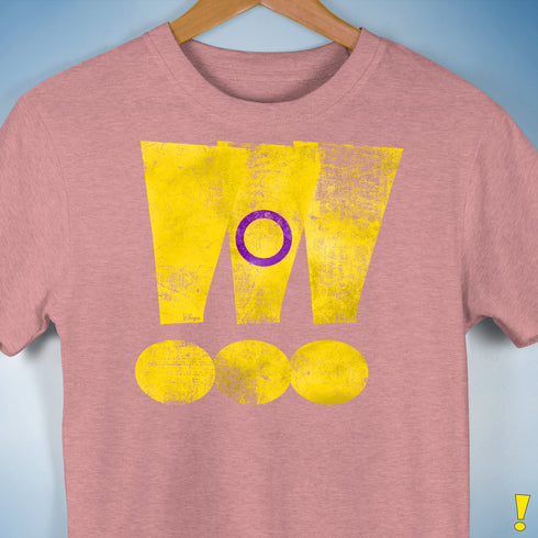 Intersex Pride Grunge Exclamation Points Premium Unisex T-Shirt - Mauve Heather