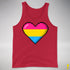 Pansexual Pride Pixel Heart Premium Tank Top - Red