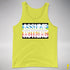 Assume Nothing Queer Pride Flag Premium Tank Top - Neon Yellow