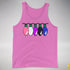 Genderfluid Pride Christmas Lights Premium Tank Top - Neon Pink