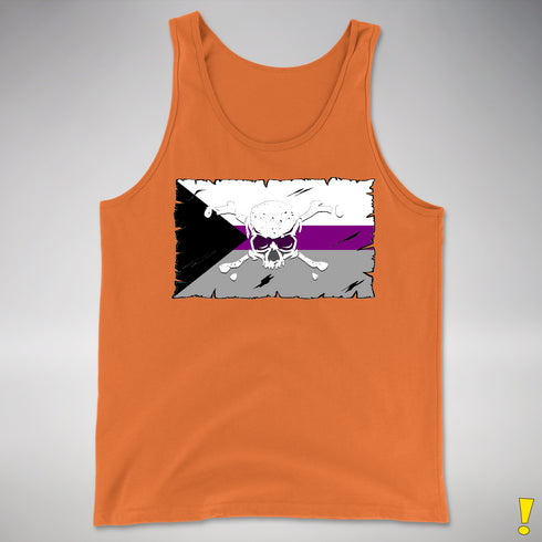 Demisexual Pride Pirate Flag Premium Tank Top - Orange