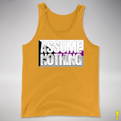 Assume Nothing Demisexual Pride Flag Premium Tank Top - Gold