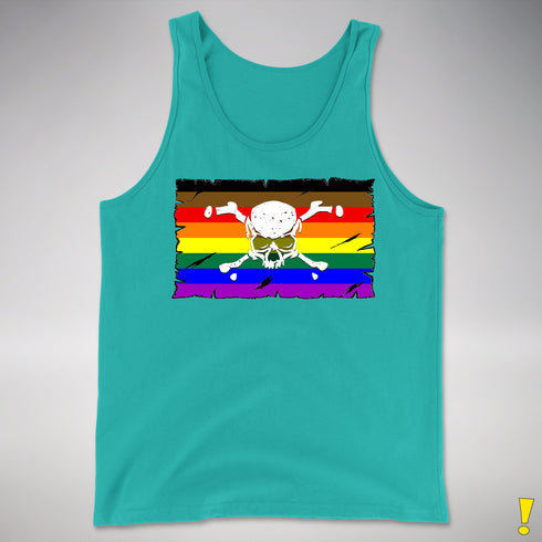 Philly LGBTQ Pride Pirate Flag Premium Tank Top - Teal
