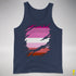 Pink Lesbian Ripped Reveal Premium Tank Top - Navy