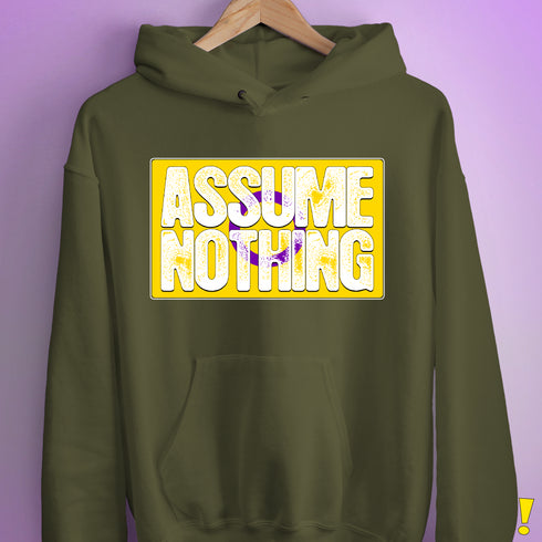 Assume Nothing Intersex Pride Flag Hoodie - Army