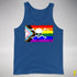 LGBTQ Progress Pride Pirate Flag Premium Tank Top - Royal Blue