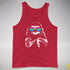 Pride Sloth Polysexual Flag Sunglasses Premium Tank Top - Red