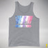 Bigender Pride Grunge Exclamation Points Premium Tank Top - Grey Heather