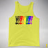 Distressed Philly LGBTQ Pride Whee! Exclamation Points Premium Tank - Neon Yellow