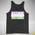 Assume Nothing Genderqueer Pride Flag Premium Tank Top - Charcoal Triblend