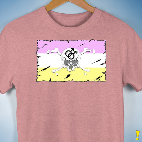Twink Pride Pirate Flag Premium Unisex T-Shirt - Mauve Heather
