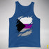 Demisexual Pride Flag Ripped Reveal Premium Tank Top - Royal Blue