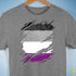 Asexual Pride Flag Ripped Reveal Premium Unisex T-Shirt - Grey Heather
