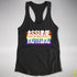Assume Nothing Philly LGBTQ Gay Pride Flag Racerback Tank - Black