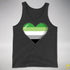 Aromantic Pride 8-Bit Pixel Heart Premium Tank Top - Charcoal Triblend
