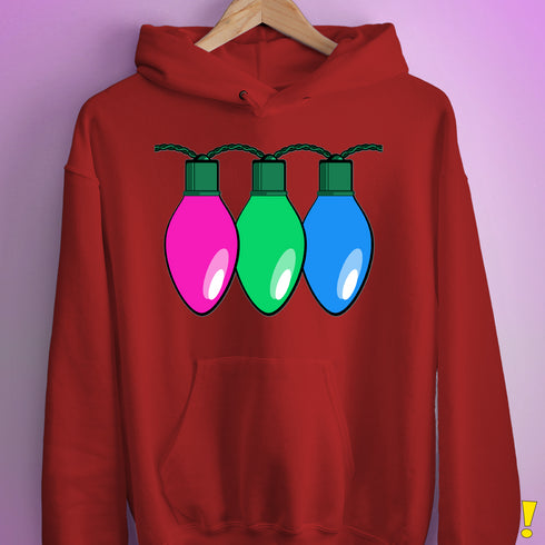 Polysexual Pride Christmas Lights Hoodie - Red