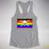 Philly LGBTQ Pride Pirate Flag Racerback Tank - Heather Grey