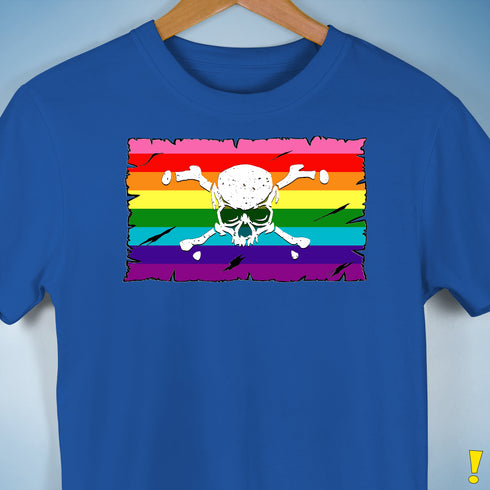 Gilbert Baker LGBTQ Pride Pirate Flag Premium Unisex T-Shirt - Royal Blue