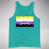 Nonbinary Pride Pirate Flag Premium Tank Top - Teal