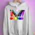 LGBTQ Progress Pride Grunge Exclamation Points Hoodie - White