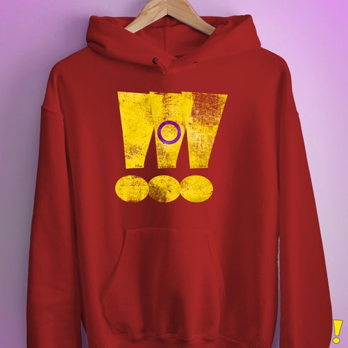 Intersex Pride Grunge Exclamation Points Hoodie - Red