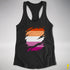 Lesbian Pride Flag Ripped Reveal Racerback Tank - Black