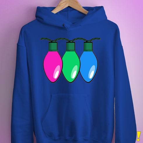 Polysexual Pride Christmas Lights Hoodie - Royal Blue