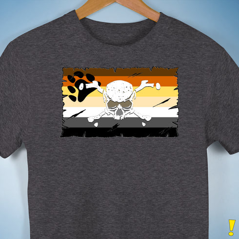 Bear Pride Pirate Flag Premium Unisex T-Shirt - Dark Grey Heather