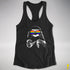 Pride Sloth LGBTQ Flag Sunglasses Women's Racerback Tank - Black
