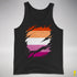 Lesbian Pride Flag Ripped Reveal Premium Tank Top - Black